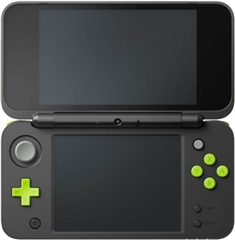 New 2DS XL z Zasilaczem, Czarny + Zielony, W Pudełku - CeX